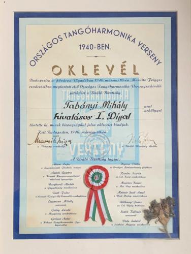 1940 oklevél